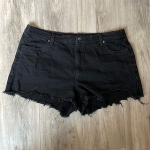 Aerie XL black Denim Shorts